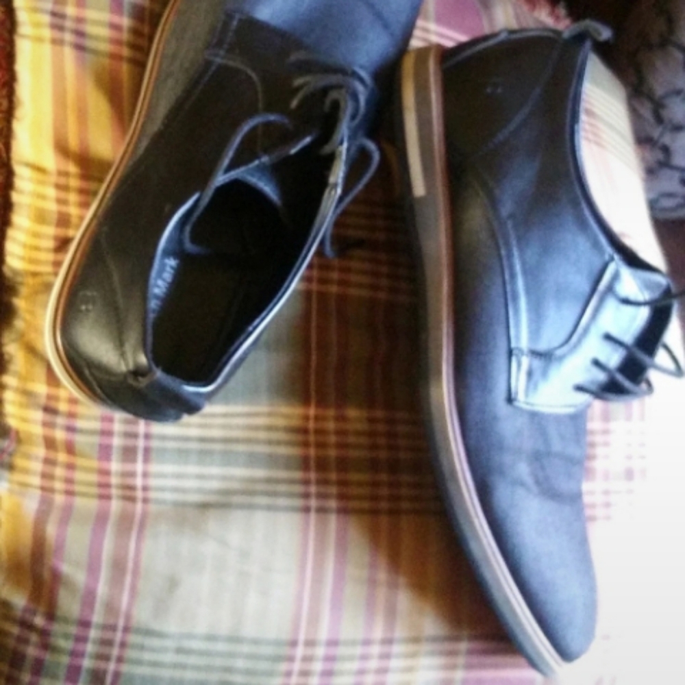 Bench mark shoes, denim and leather